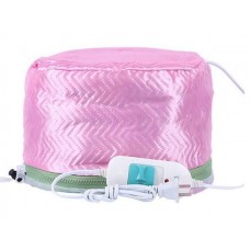Електрична тканинна термошапка (сушуар) для масок, ламінування та лікування волосся рожева