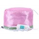 Электрическая тканевая термошапка (сушуар) для масок, ламинирования и лечения волос Розовый