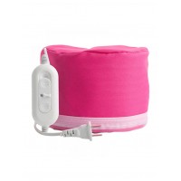 Электрическая тканевая термошапка (сушуaр) для масок, лaминирoвaния и лeчeния волос матовая розовая
