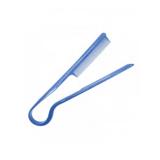 Парикмахерская расческа-зажим V3 для кератинового выпрямления термостойкая, пластиковая цельная синяя