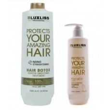 Серия для волос Luxliss Hair Botox Keratin Smoothing Treatment-Nano Straight 200мл+шампунь 500мл