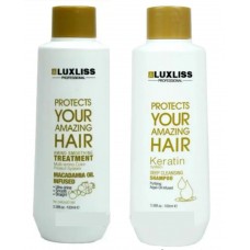 Набор luxliss amino smootning treatment аминокислотный для волос, 100 мл+шампунь 100 мл