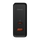 МЗП Baseus GaN3 Pro Fast Charger C+U 100W (Cable Type-C  to Type-C 100W(20V/5A) 1m) Black