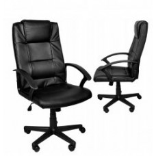 Кресло офисное с эко кожи Malatec черное 8982