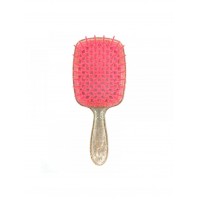 Janeke Продувная расческа для укладки и сушки феном Superbrush Plus Hollow Comb розовая, прозрачная с