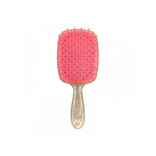 Janeke Продувная расческа для укладки и сушки феном Superbrush Plus Hollow Comb розовая, прозрачная с