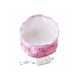 Электрическая виниловая термошапка (сушуар) для масок, ламинирования и лечения волос (розовая с паутинкой)