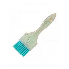  Щіточка-пензлик для балаяжа, фарбування волосся широка, 18,5х5,5см, пластик/нейлон зелений