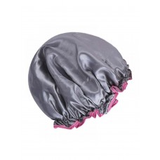 Тканинна водонепроникна перукарня двошарова шапочка для волосся для душу(сіра)