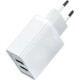 СЗУ Vention Two-Port USB(A+A) Wall Charger (18W/18W) EU-Plug White (FBAW0-EU)