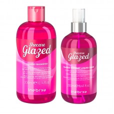 Набір Inebrya Shecare Glazed Duo для блиску волосся з ефектом глазурування шампунь 300 мл та кондиціонер 250 мл