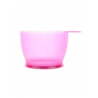  Миска для краски для волос, кератина круглая прозрачная с резиновым дном (MP8) розовая