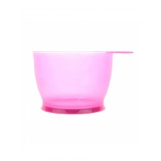 Миска для фарби для волосся, кератина кругла прозора з гумовим дном (MP8) рожева