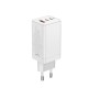 МЗП Baseus GaN3 Pro Fast Charger 2C+U 65W EU White(Include:Baseus Xiaobai series fast charging Cable Type-C  to Type-C 100W(20V/5A) 1m White)