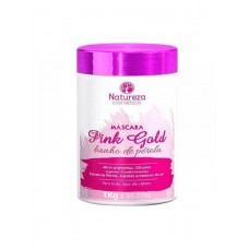 Увлажняющая маска для волос Natureza Pink Gold Mascara Banho de Perola (розовая) 1000 мл
