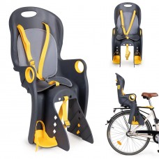 Дитяче велосипедне крісло ECOTOYS для багажника рама TUV Жовте