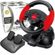 Руль с педалями для консолей и компьютеров PC PSX PS2 PS3 USB Esperanza EG103l Красный