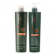 Набор Inebrya Ice Cream Green Post-Treatment регенерирующие шампунь и кондиционер для окрашенных волос, 2*300