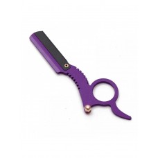 Опасная бритва шаветка с кольцом фиолетовая