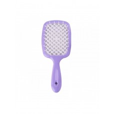 Продувная широкая расческа Janeke для укладки волос и сушки феном Superbrush Plus Hollow Comb(Фиолетовая с