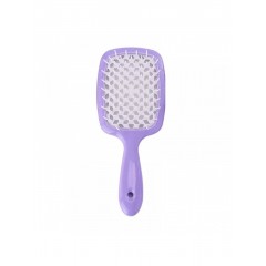Продувная широкая расческа Janeke для укладки волос и сушки феном Superbrush Plus Hollow Comb(Фиолетовая с