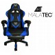 Крісло ігрове комп'ютерне для геймерів Malatec чорно-синій 8979