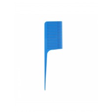  Расческа-гребень для вуального мелирования с тонким хвостиком однорядная синяя