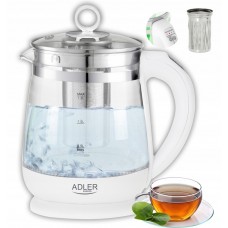 Скляний чайник Adler AD 1299 1,5 л із регулятором температури 