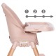 Стульчик для кормления 4в1 KidWell деревянный EATAN WOOD PINK