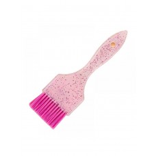  Щіточка-пензлик для балаяжа, фарбування волосся широка, 18,5х5,5см, пластик/нейлон рожевий