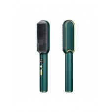 Электрическая щетка-выпрямитель для выравнивания и укладки волос с ионизацией 200°C (зеленая)